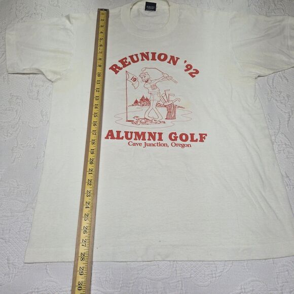 Vintage Screen Stars Best 90s Oregon Golf Red White Graphic Tee Shirt XL USA - Picture 6 of 6